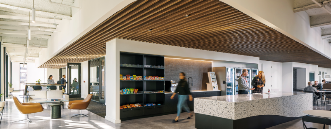 People walking through Arizona's Connected Workspace