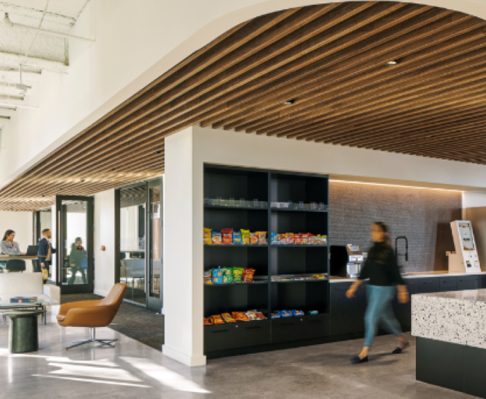 People walking through Arizona's Connected Workspace