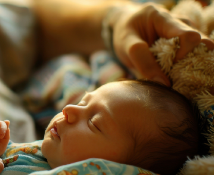 Father with infant