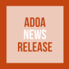 ADOA News Release graphic and a person with a video game remote watching radar on a laptop