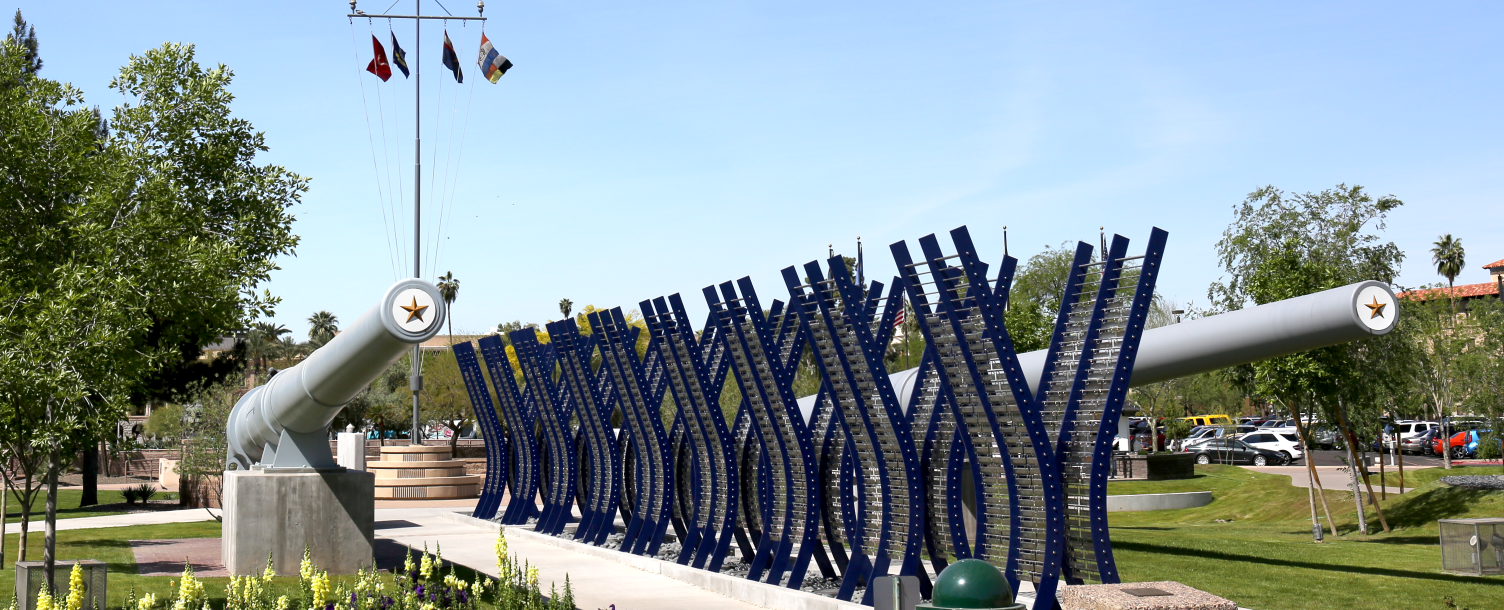 photo of the USS Arizona memorial in Wesley Bolin Plaza